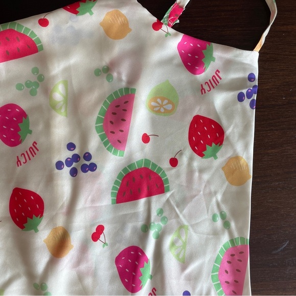 Peppermayo Cream Slip Satin Fruit Dress - Picture 8 of 12